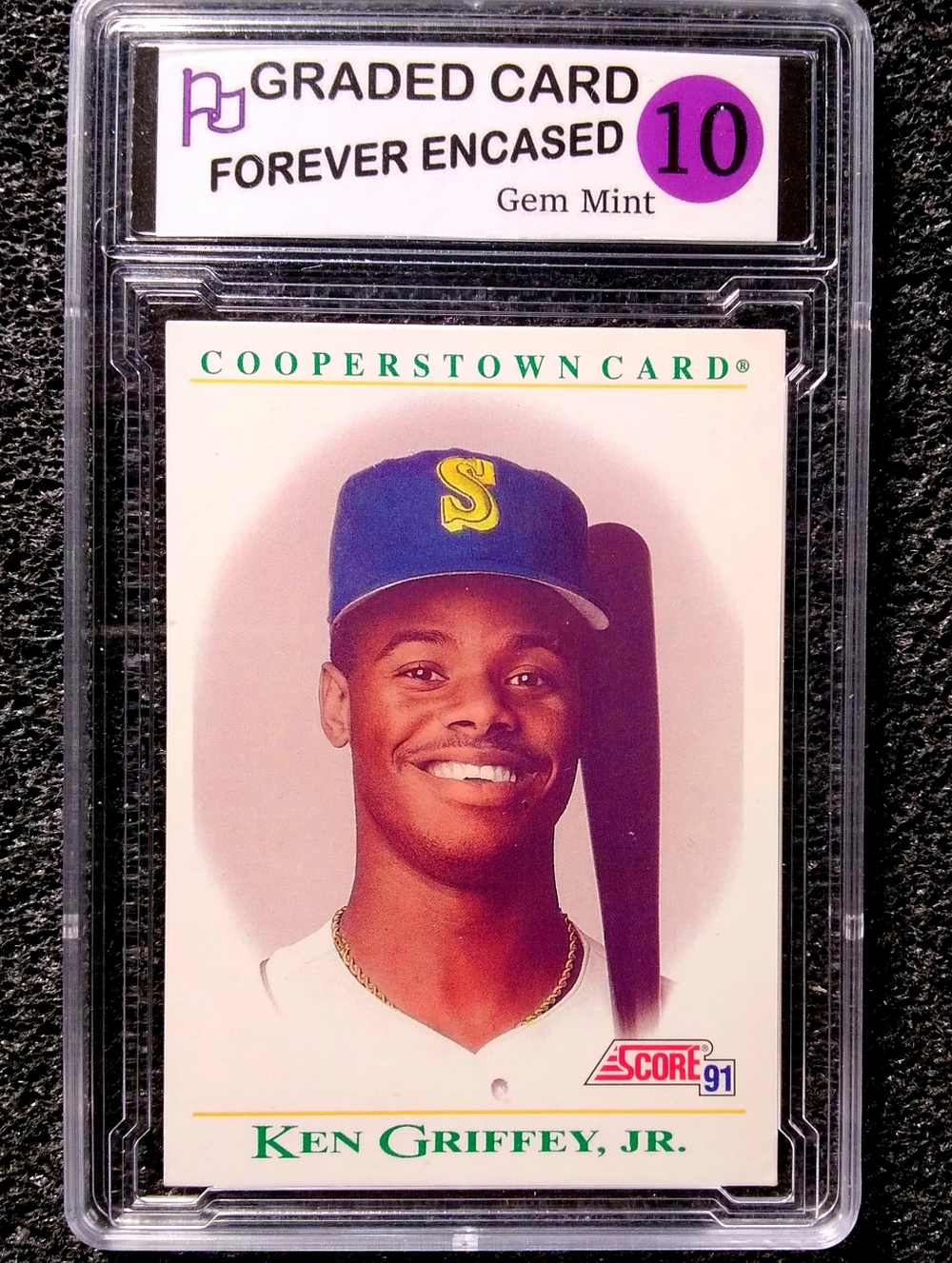 Ken Griffey Jr. 1991 Copperstown Vintage Baseball Card. Graded 10 Gem Mint